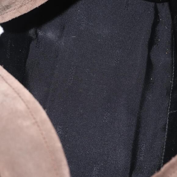 LOEWE Anagram Americana 28 Hand Bag Suede Leather Brown Silver Auth ep12264 - Picture 11 of 16